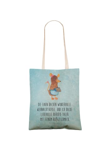 Mr. & Mrs. Panda Tote Bag Maus Kekse mit Spruch in Eisblau