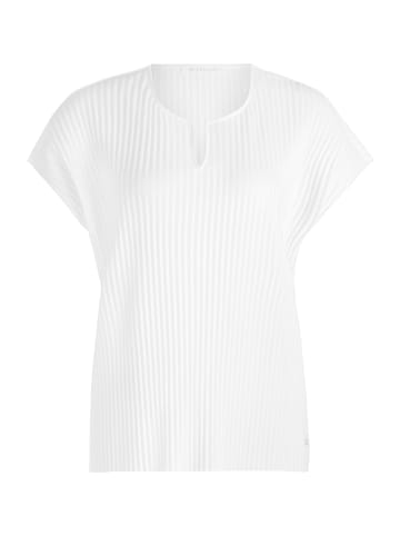 BETTY & CO Kurzarm-Shirt mit Plissee in Rohweiß