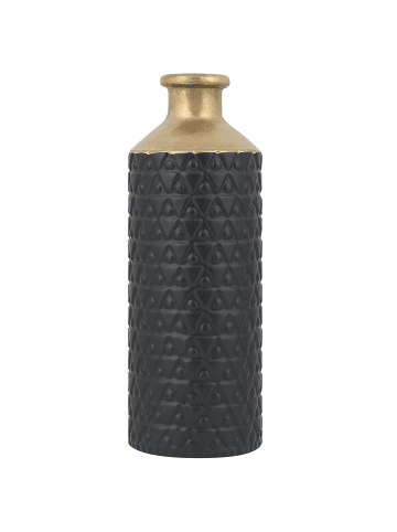 Beliani Dekovase ARSIN in Schwarz/Gold - (W) 14 x (H) 39 x (L) 14 cm