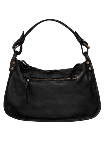 Samantha Look Handtasche echt Leder in schwarz
