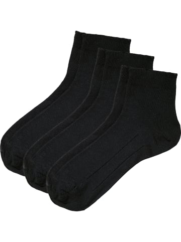 Erwin Müller Baumwolle Unisex-Kurzsocken 3 Paar in schwarz