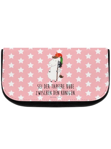 Mr. & Mrs. Panda Kosmetiktasche Einhorn  mit Spruch in Rot Pastell