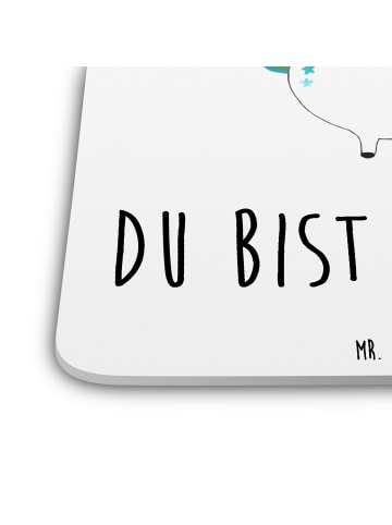 Mr. & Mrs. Panda Untersetzer Einhorn Sänger mit Spruch in Weiß