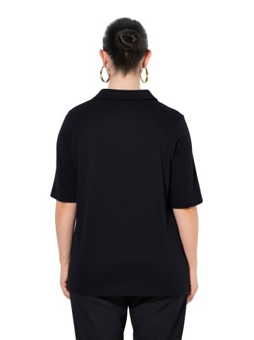 Ulla Popken Poloshirt in schwarz