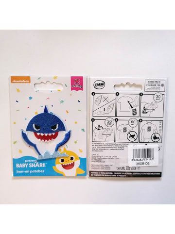 Baby Shark Hai Tier KinderApplikation Bügelbild inBlau