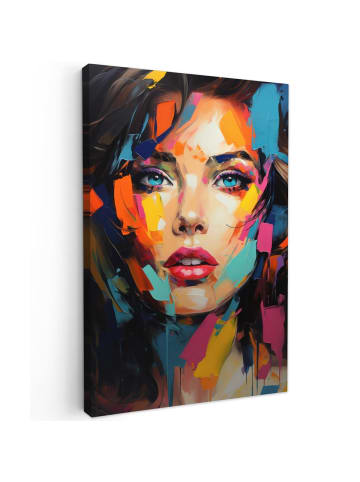 MuchoWow Leinwand bilder Buntes Porträt (BxH)