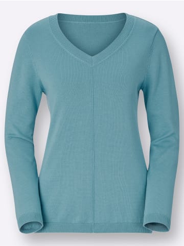WITT WEIDEN V-Ausschnitt-Pullover in wintertürkis