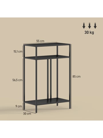 HOMCOM Konsolentisch in Schwarz 55L x 30B x 85H cm