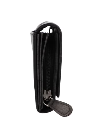 Greenburry Destressed Geldbörse RFID Schutz Leder 18.5 cm in silver grey
