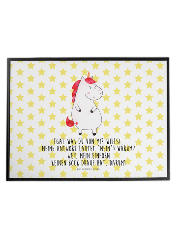 Mr. & Mrs. Panda Schreibunterlage Einhorn Wut mit Spruch in Weiß