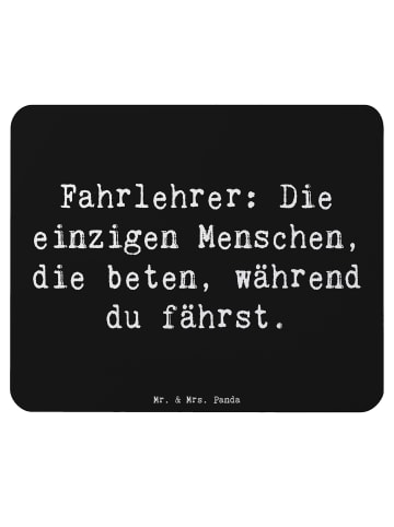 Mr. & Mrs. Panda Mauspad Spruch Fahrlehrer Engel mit Spruch in Schwarz