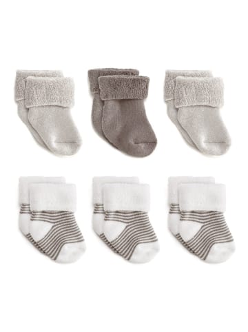 LaLoona Erstlingssocken 6er Pack Baby Söckchen mit in beige