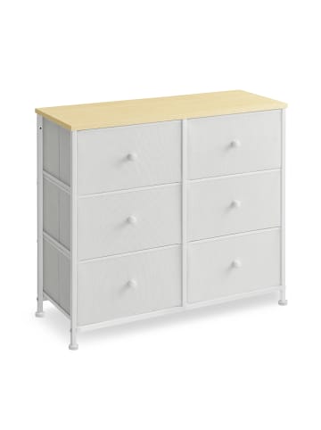 SONGMICS Kommode Bellah in Creme-Eichenfarben - (B)80.1 x (H)70.4 x (T)30.1 cm