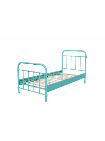 58 aufm Kessel METALLBETT Karlyn 210x111x98 aus Metall in Türkis
