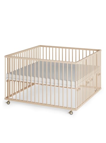 Sämann Sämann Laufgitter mit Matratze SleepPlus & 3 Stück Schlupfsprossen natur Premium