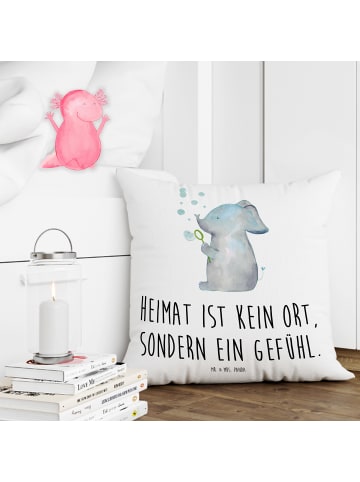 Mr. & Mrs. Panda deko kissen Elefant Seifenblasen mit Spruch in Weiß