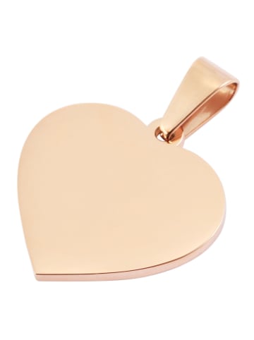 Adeliás Damen Anhänger – Herz Herzanhänger aus Edelstahl in gold