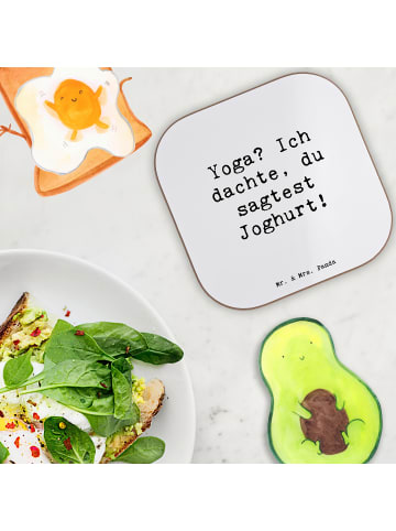 Mr. & Mrs. Panda Untersetzer Spruch Yoga Humor mit Spruch in Weiß