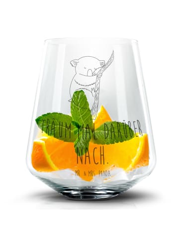 Mr. & Mrs. Panda Blümchentail Glas Koalabär mit Spruch in Transparent