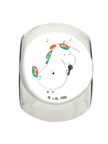 Mr. & Mrs. Panda Bonbonglas Einhorn Sänger ohne Spruch in Weiß