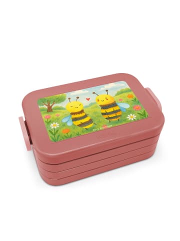 Mr. & Mrs. Panda Lunchbox Biene Verliebt Design ohne Spruch in Rot Pastell