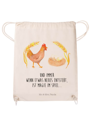 Mr. & Mrs. Panda Jutebeutel Huhn Stolz mit Spruch in Creme