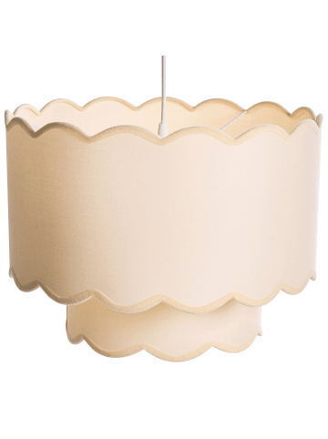 Beliani Pendelleuchten MECUMBURA in Beige/Weiß - (W) 40 x (H) 196 x (L) 40 cm