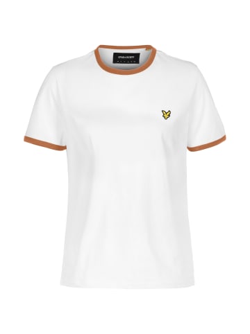 Lyle & Scott T-Shirt Ringer in weiß / hellbraun