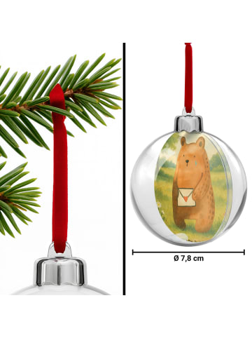 Mr. & Mrs. Panda Weihnachtskugel Bär Vermissen Design ohne Spruch in Weiß