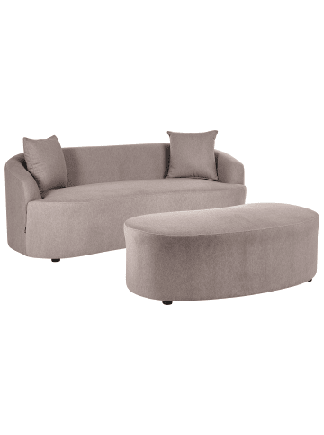Beliani 4-tlg Sitzgruppe AMAL in Beige