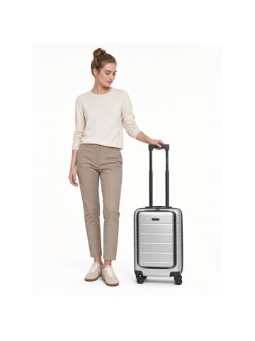 Police Dublin 4 Rollen Kabinentrolley S 54 cm Laptopfach mit Dehnfalte grey taupe