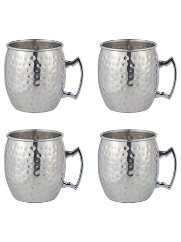 Butlers Becher MOSCOW MULE 4er-Set in Silber