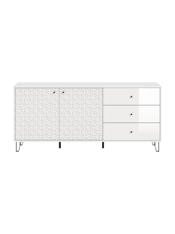 ebuy24 Sideboard Prisma Weiß 169 x 40 cm