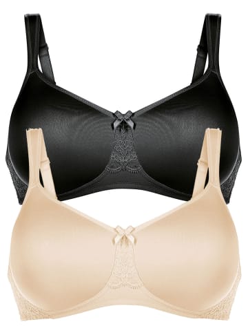 Anita 2er Pack Komfort BH mit Schale Havanna in Desert Schwarz