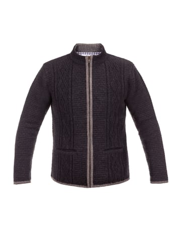 Edelnice Edelnice Trachten Strickjacke Helmut dunkelgrau in dunkelgrau