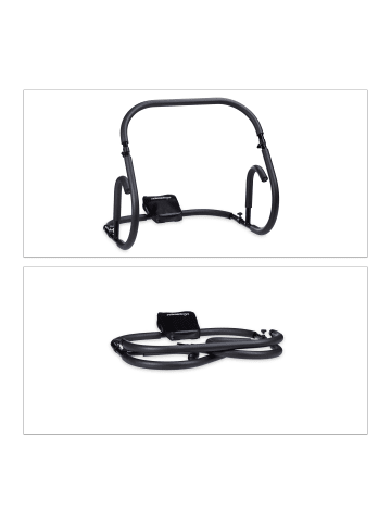 relaxdays Bauchtrainer in Schwarz - (B)70 x (H)66 x (T)70 cm