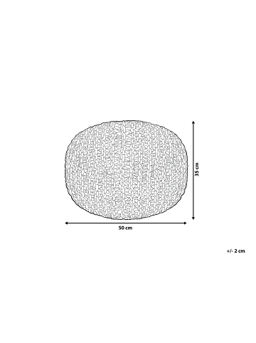 Beliani Pouf CONRAD in Beige - (W) 50 x (H) 35 x (L) 50 cm