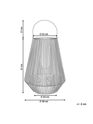 Beliani Dekobeleuchtung LUSWISHI in  - (W) 38 x (H) 68 x (L) 38 cm