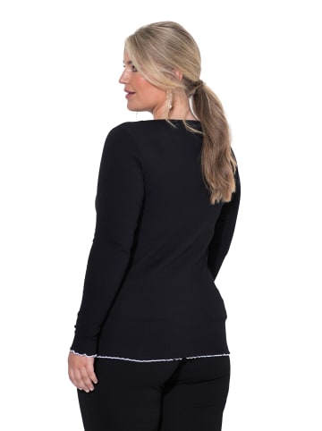 MIAMODA Langarmshirt in schwarz