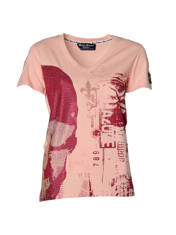 Roberto Geissini Half Skull T-Shirt Rosa