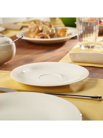 Villeroy & Boch 6er Set Cappuccinotassen mit Untertassen New Cottage Basic 290 ml in weiß