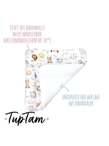 TupTam Wickeltischauflage mit Baumwollbezug in weiß Modell 5