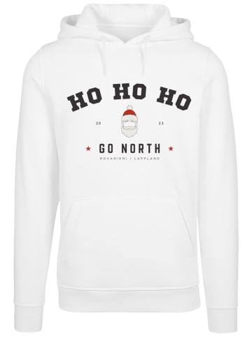 F4NT4STIC Hoodie Ho Ho Ho Santa Weihnachten PLUSSIZE in weiß