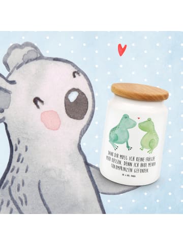 Mr. & Mrs. Panda Vorratsdose Frosch Liebe mit Spruch in Weiß