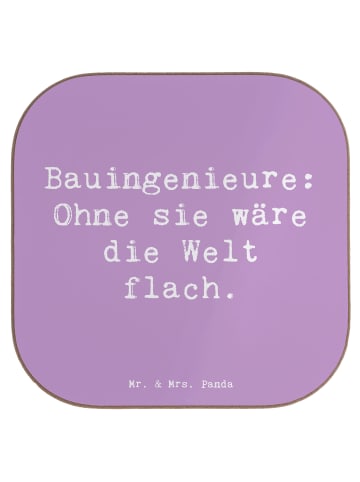 Mr. & Mrs. Panda Untersetzer Spruch Bauingenieur Held mit Spruch in Lavendeltraum