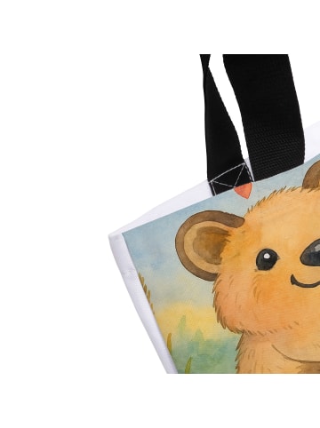 Mr. & Mrs. Panda Shopper Quokka Happy Design mit Spruch in Weiß