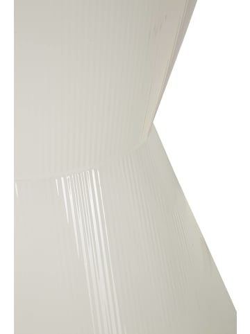 Mauro Ferretti Hochglanzweißer Couchtisch aus Metall, Ø 45 x 55 cm