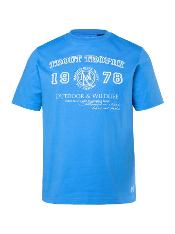 Men Plus Kurzarm T-Shirt in himmelblau