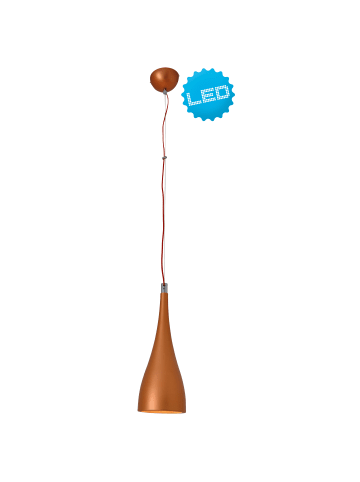 näve LED Pendelleuchte "LIMA" in kupfer - (L)15 cm x (B)15 cm x (H)150 cm - EEK G