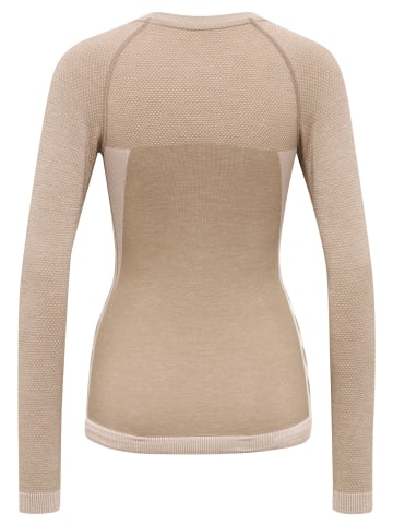 Hummel Hummel T-Shirt Hmlclea Yoga Damen Atmungsaktiv Dehnbarem Feuchtigkeitsabsorbierenden Nahtlosen in CHATEAU GRAY/DRIFTWOOD MELANGE